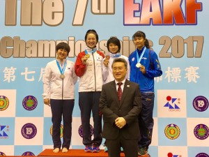 空手道　中江真矢選手　東アジア大会優勝