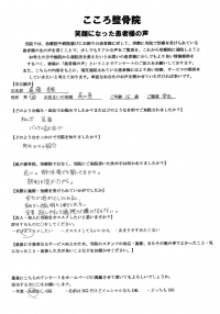 磯城野高校　バスケ部【足首捻挫　バスケの試合で】　アンケート用紙