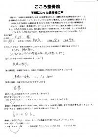 桜井高校　野球部【腰の痛み　この悩みはこころしか解消できない】　アンケート用紙